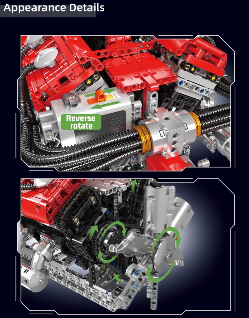 Lambo V12 Engine - 3472Pcs