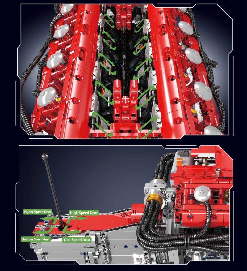 Lambo V12 Engine - 3472Pcs