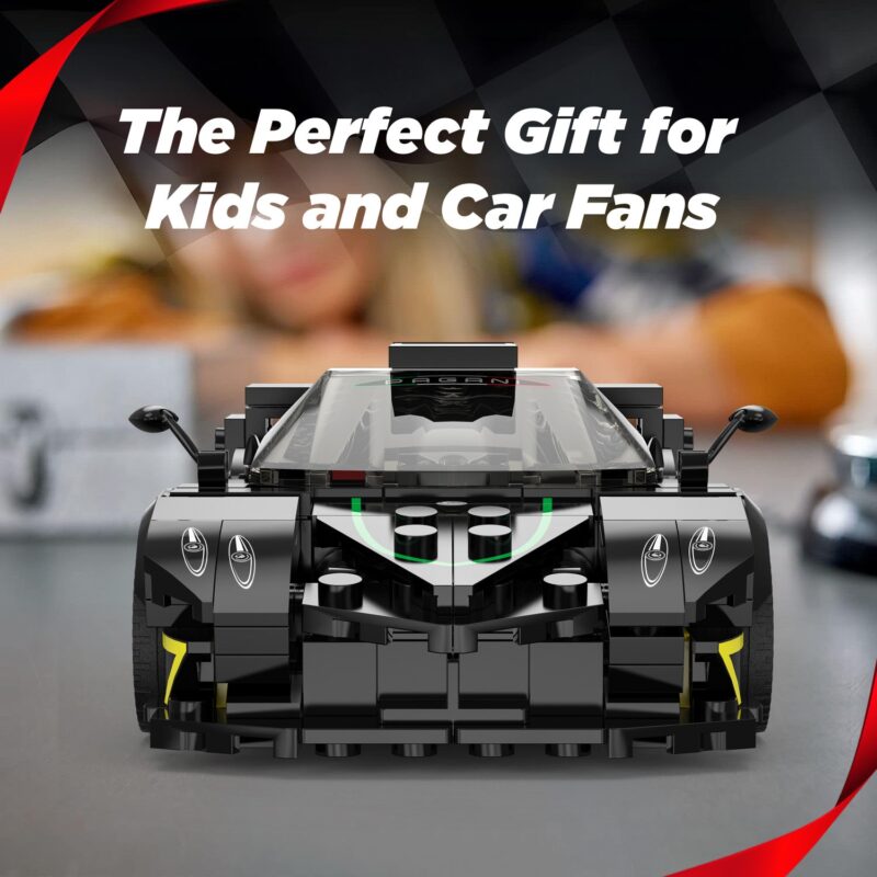 Pagani Zonda R 1/28 Scale Model Building Bricks Kit, 387pcs