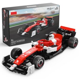 Alfa Remeo F1 C42 1/24 Race Car Model Building Bricks Kit, 340pcs
