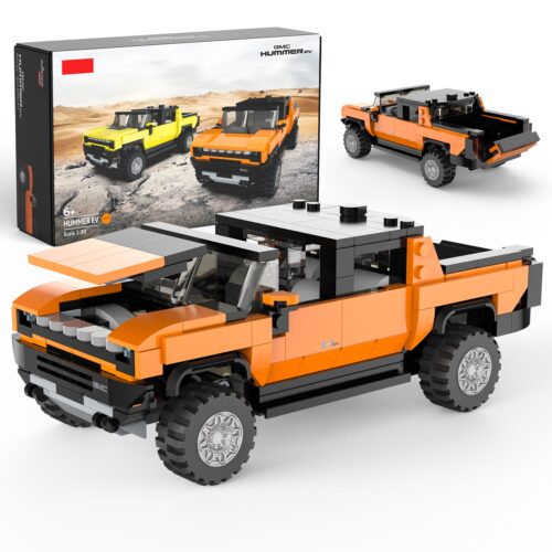 Artboard1_40e60856-9e86-4bc8-a61e-2bd0bbc840cc.jpg GMC Hummer EV 1/30 Scale Model Building Bricks Kit, 431pcs