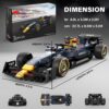 Oracle Red Bull Racing RB19 F1 1/24 Race Car Model Building Bricks Kit, 333pcs