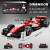 Alfa Remeo F1 C42 1/24 Race Car Model Building Bricks Kit, 340pcs