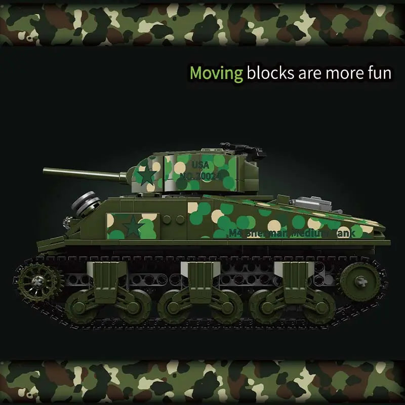Mould King 20024 M4 Sherman Tank Brick