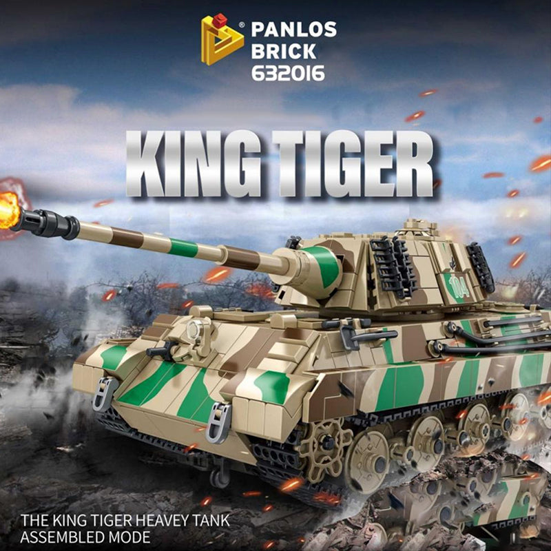 King-Tiger-Heavy-Tank-With-Motor-5.jpg Panlos 632016 WWII King Tiger German Heavy Tank Brick