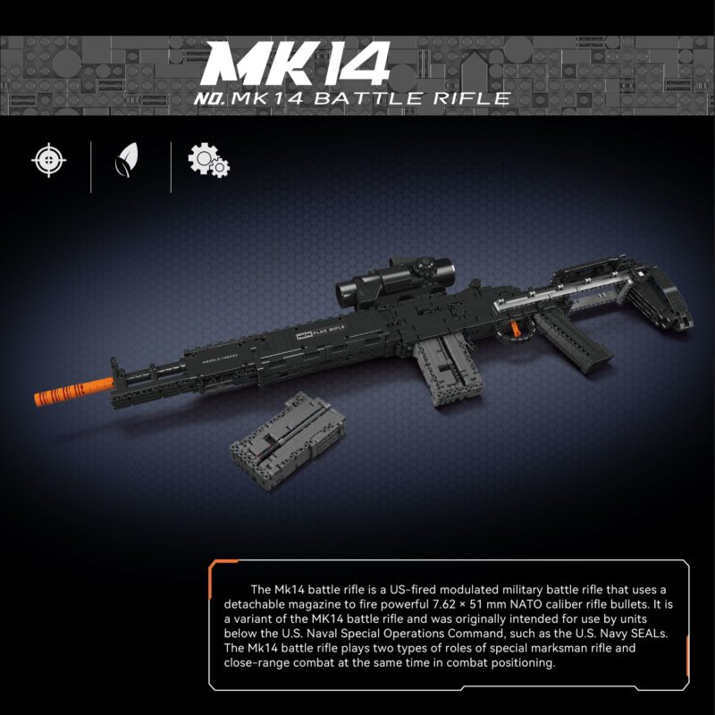 MK14_Rifle_construction_toys_for_boys.jpg MouldKing 14026S MK14 Rifle Toy Brick